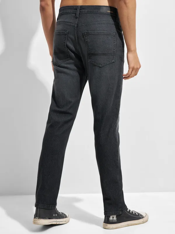 Purple By Highlander Men Black Slim Fit Stretchable Jeans