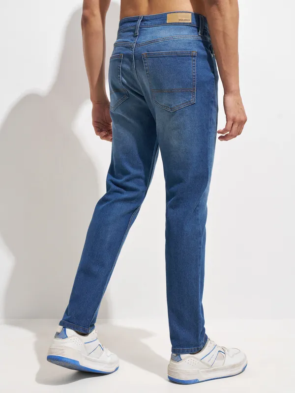 Purple By Highlander Men Blue Regular Fit Stretchable Jeans