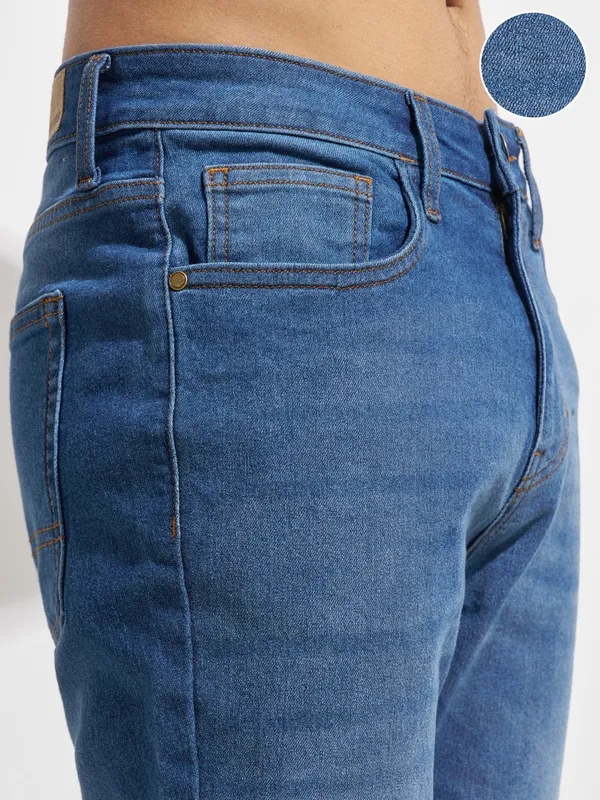 Purple By Highlander Men Blue Regular Fit Stretchable Jeans