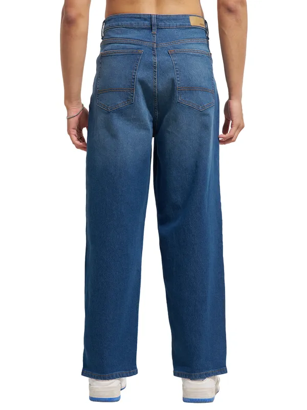 Purple By Highlander Men Blue Loose Fit Stretchable Jeans