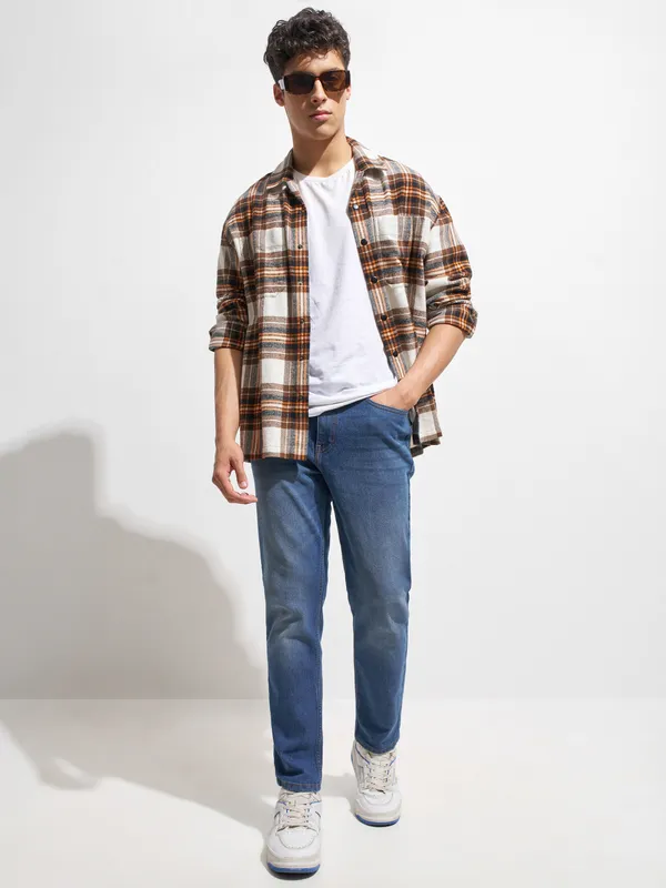 Purple By Highlander Men Blue Regular Fit Stretchable Jeans