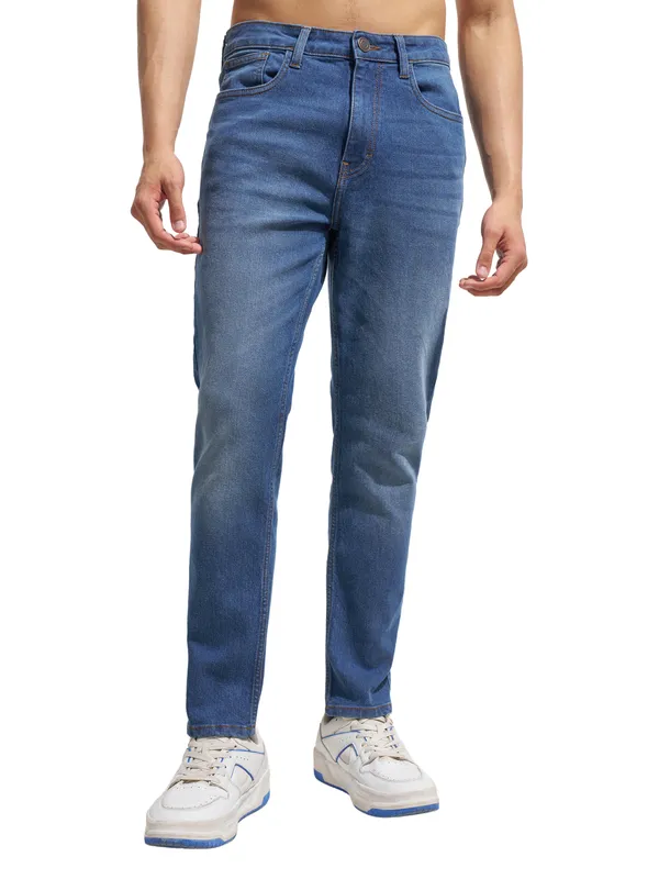 Purple By Highlander Men Blue Regular Fit Stretchable Jeans