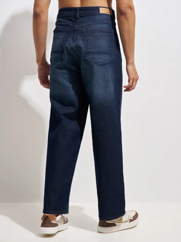 Purple By Highlander Men Blue Baggy Fit Stretchable Jeans