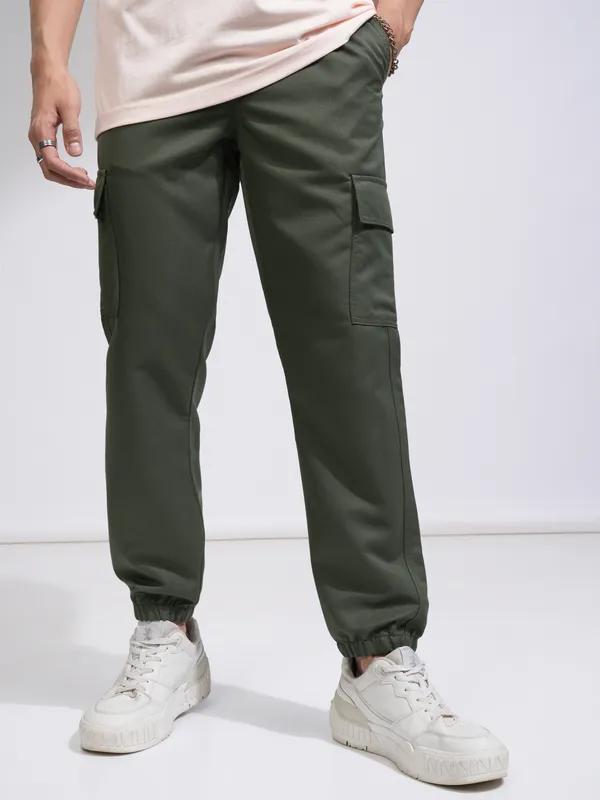 Men Regular Fit Casual Trousers