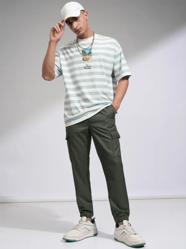 Purple By Highlander Men Grey Regular Fit Solid Joggers