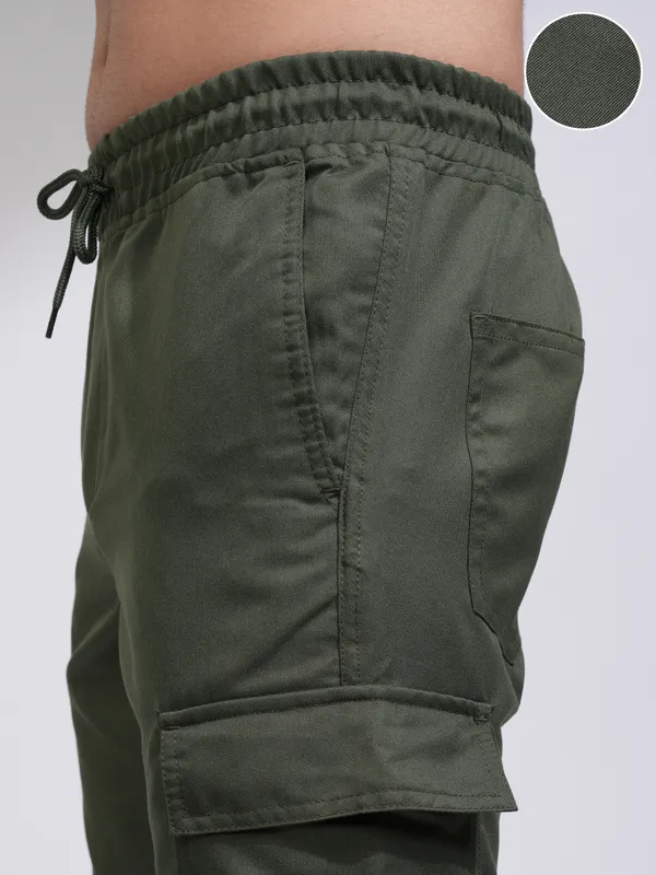 Purple By Highlander Men Grey Regular Fit Solid Joggers