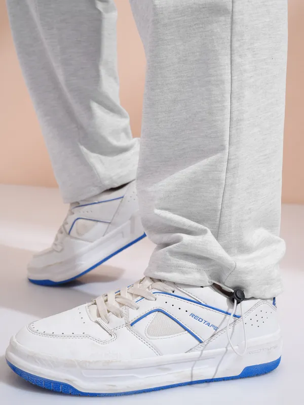 Purple By Highlander Men Grey Melange Straight Fit Solid Cargo