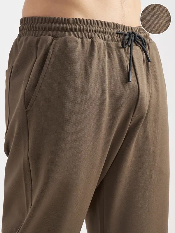 Purple By Highlander Men Brown Relaxed Fit Solid Regular Trouser