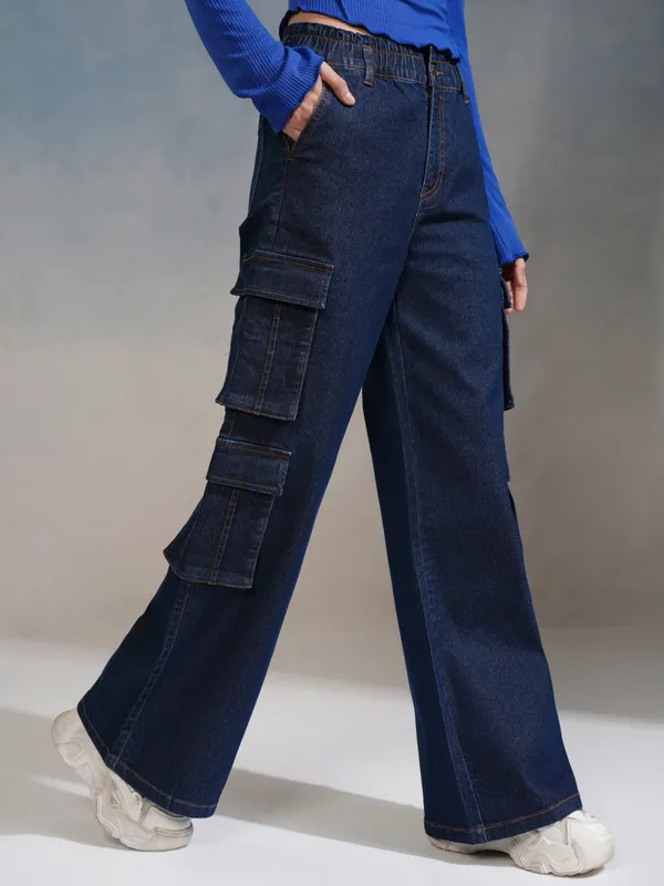Tokyo Talkies Women Blue Straight Fit Stretchable Jeans