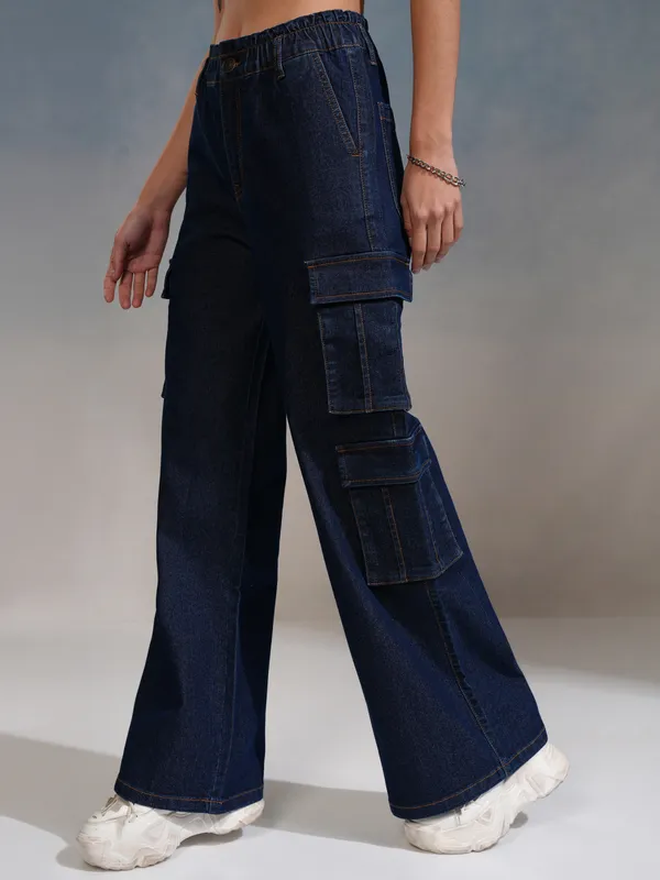 Tokyo Talkies Women Blue Straight Fit Stretchable Jeans