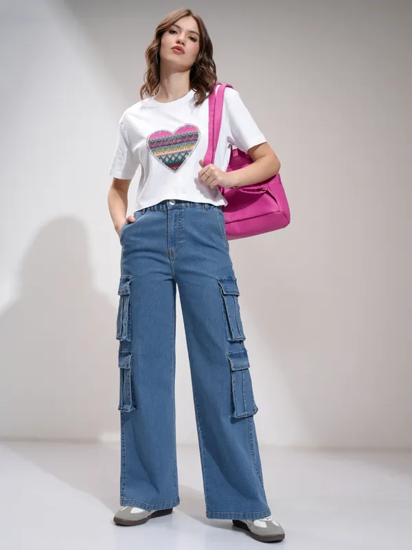 Tokyo Talkies Women Blue Straight Fit Stretchable Jeans