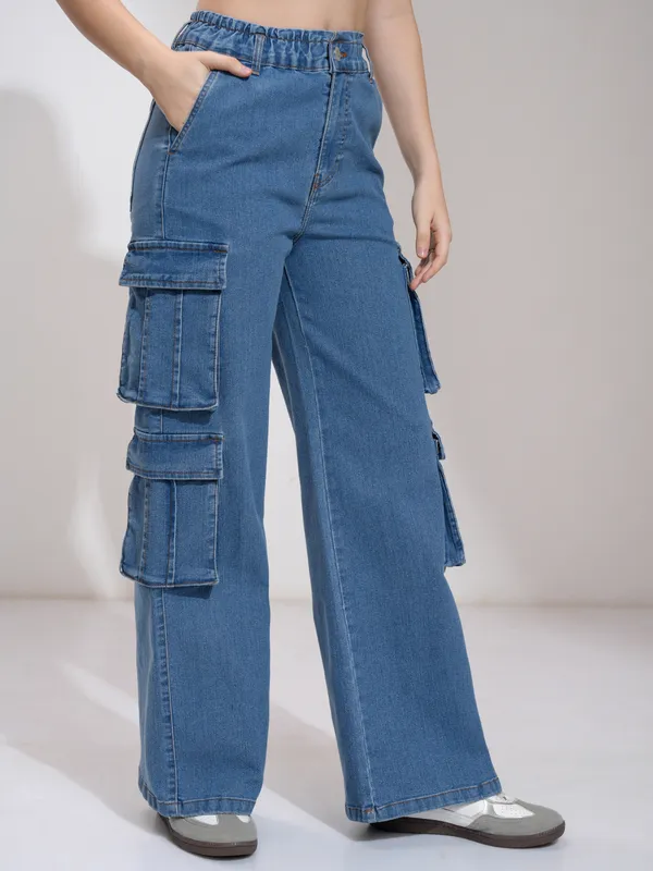 Tokyo Talkies Women Blue Straight Fit Stretchable Jeans