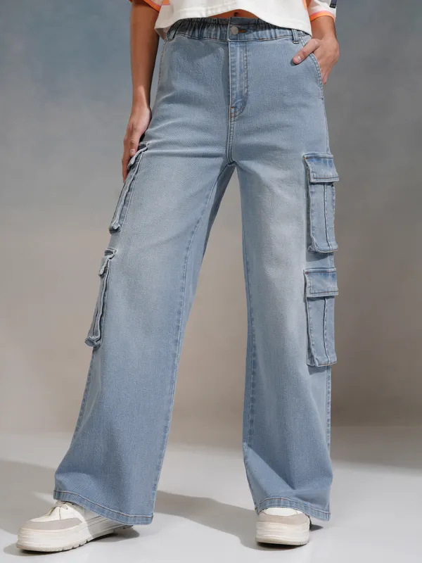 Tokyo Talkies Women Blue Straight Fit Stretchable Jeans