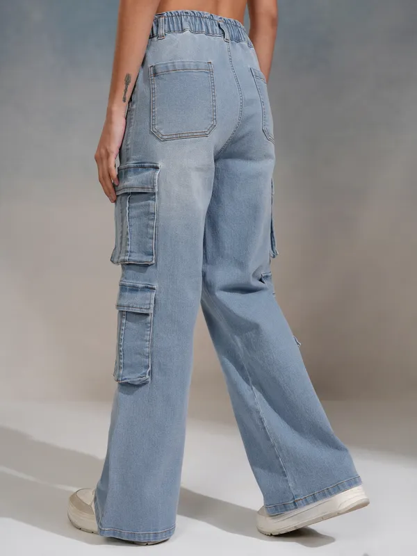 Tokyo Talkies Women Blue Straight Fit Stretchable Jeans