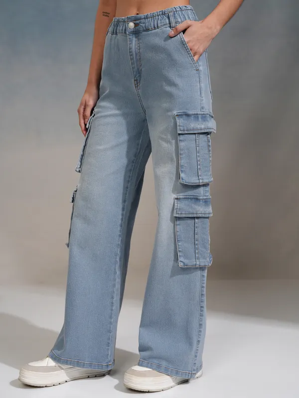 Tokyo Talkies Women Blue Straight Fit Stretchable Jeans