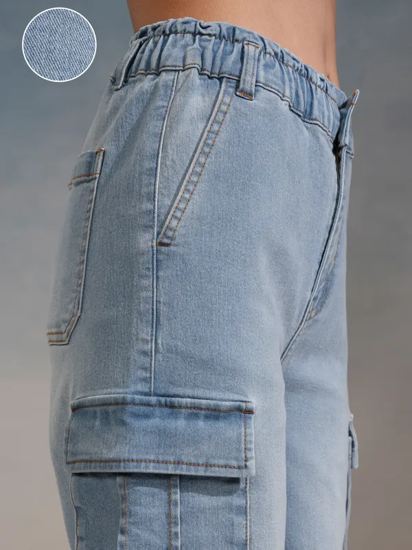 Tokyo Talkies Women Blue Straight Fit Stretchable Jeans