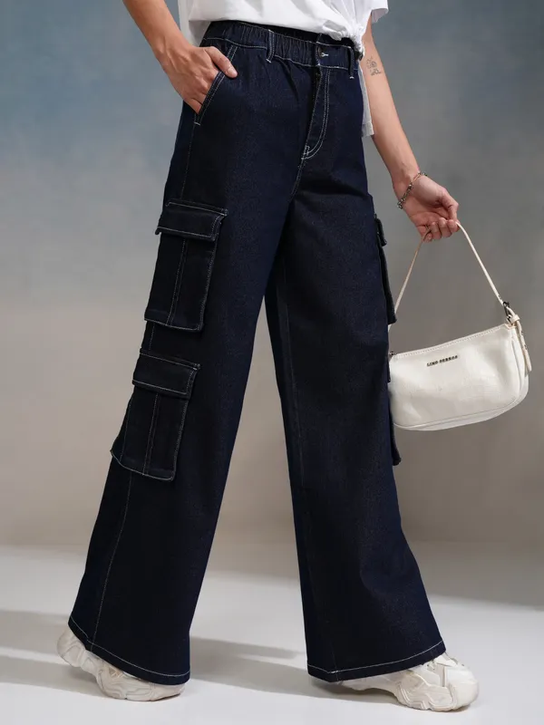 Tokyo Talkies Women Blue Straight Fit Stretchable Jeans