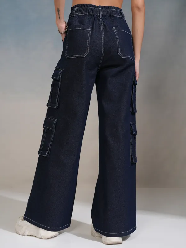 Tokyo Talkies Women Blue Straight Fit Stretchable Jeans