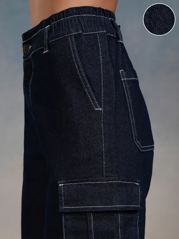 Tokyo Talkies Women Blue Straight Fit Stretchable Jeans