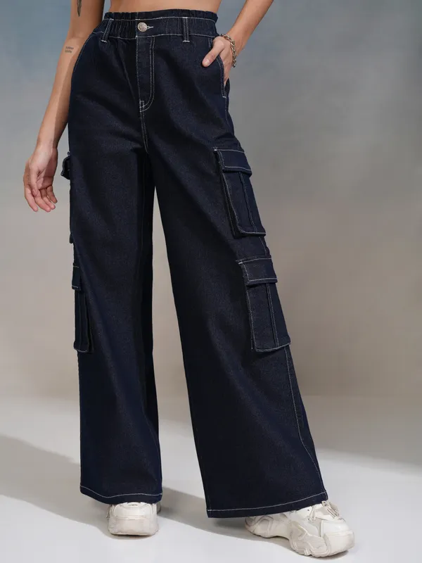 Tokyo Talkies Women Blue Straight Fit Stretchable Jeans