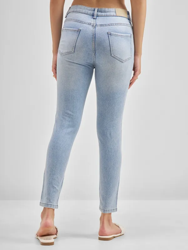 Basics By Tokyo Talkies Women Blue Slim Fit Jeans