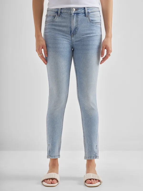 Basics By Tokyo Talkies Women Blue Slim Fit Jeans