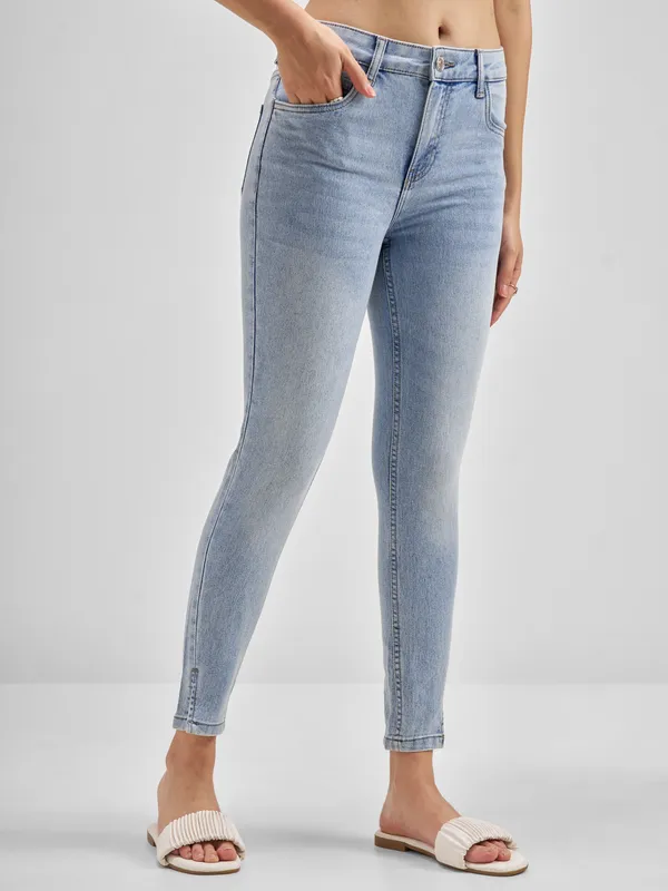 Basics By Tokyo Talkies Women Blue Slim Fit Jeans