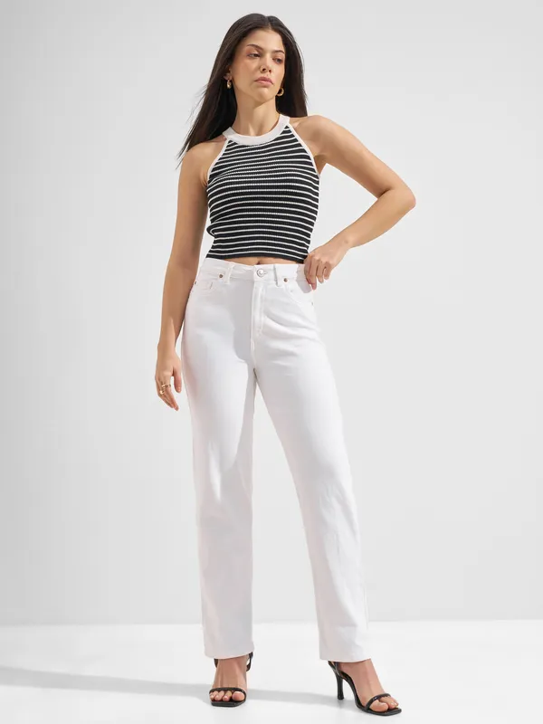 Tokyo Talkies Women White Slim Fit Jeans