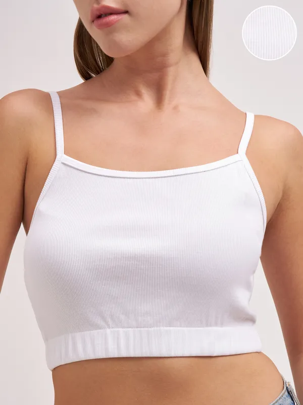 Tokyo Talkies Women White Solid Regular Top