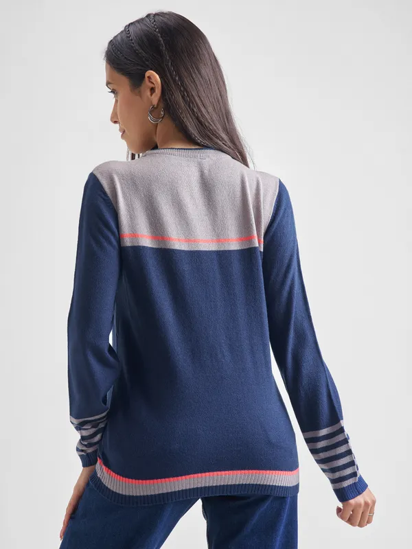 Women Colourblocked Sweater