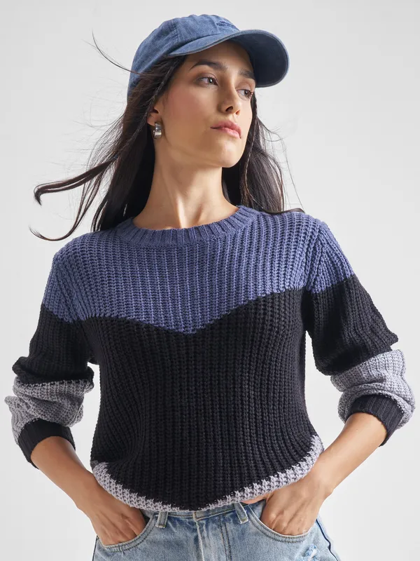 Women Colourblocked Sweater