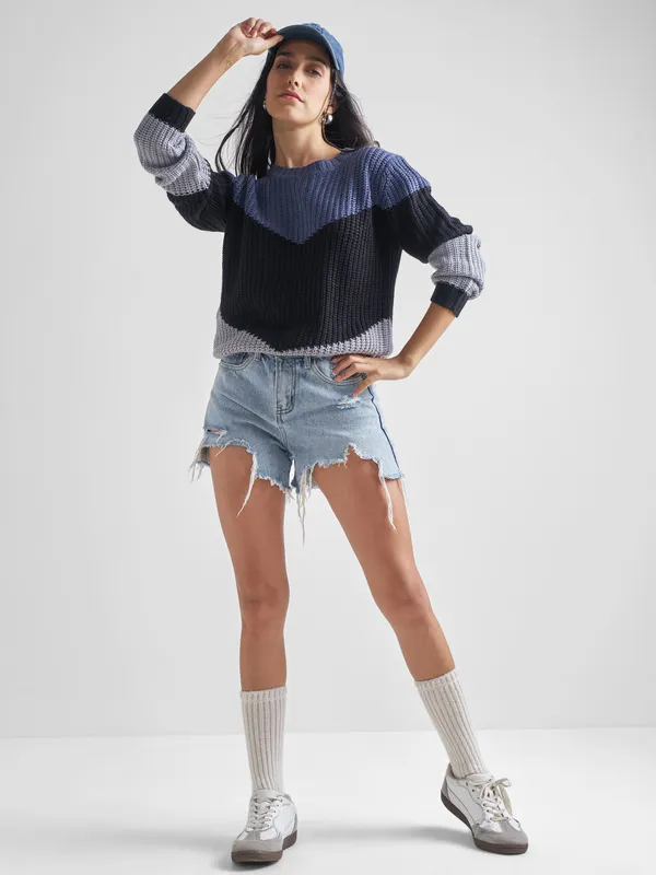 Women Colourblocked Sweater