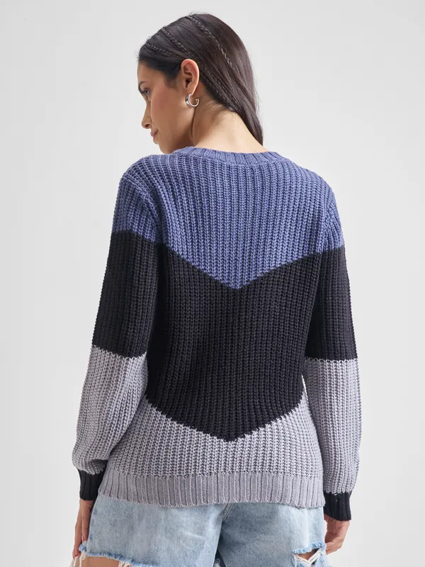 Women Colourblocked Sweater