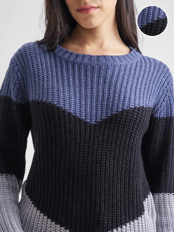 Women Colourblocked Sweater