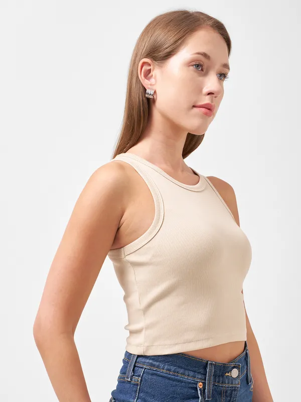 Tokyo Talkies Women Brown Solid Regular Top