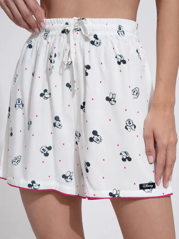 Mickey Mouse Women Shirt With Shorts Co-Ords