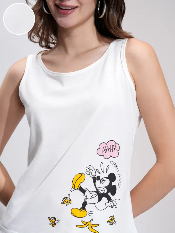 Mickey Mouse Women T-shirt With Short Co-Ords
