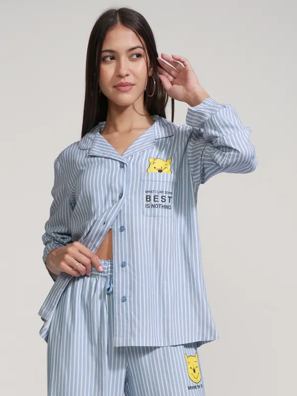 Winnie The Pooh Women Shirt With Trouser Co-Ords