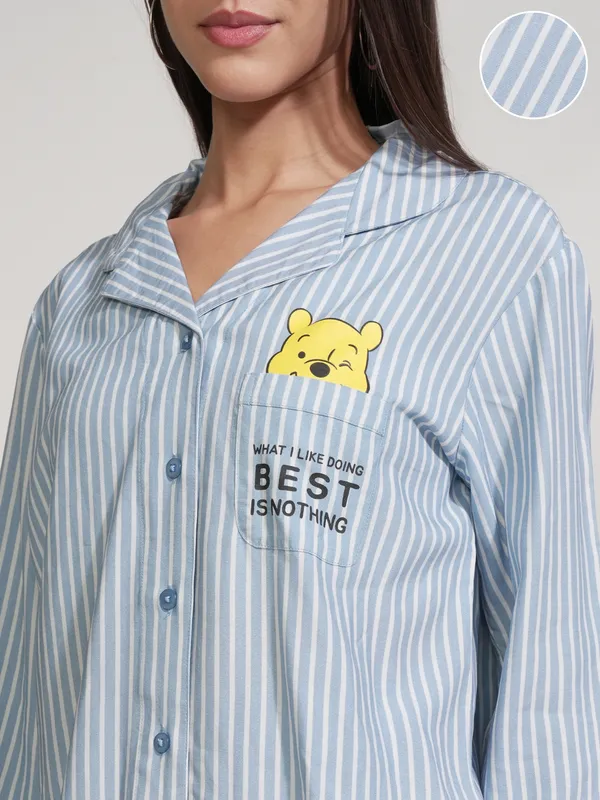 Winnie The Pooh Women Shirt With Trouser Co-Ords