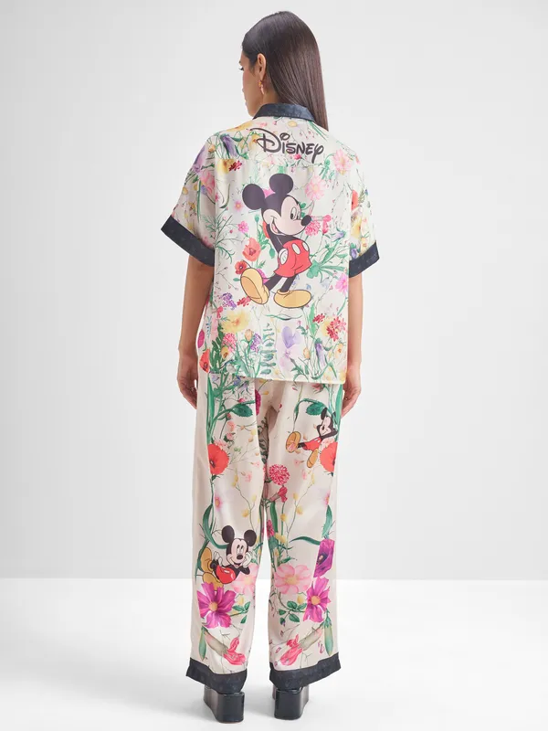 Mickey Mouse Women Shirt With Trouser Co-Ords