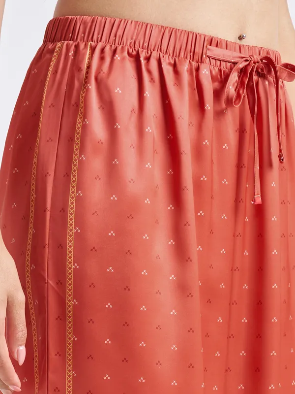 Disney By Tokyo Talkies Women Rust Lion King Shirt With Trouser Co-Ords