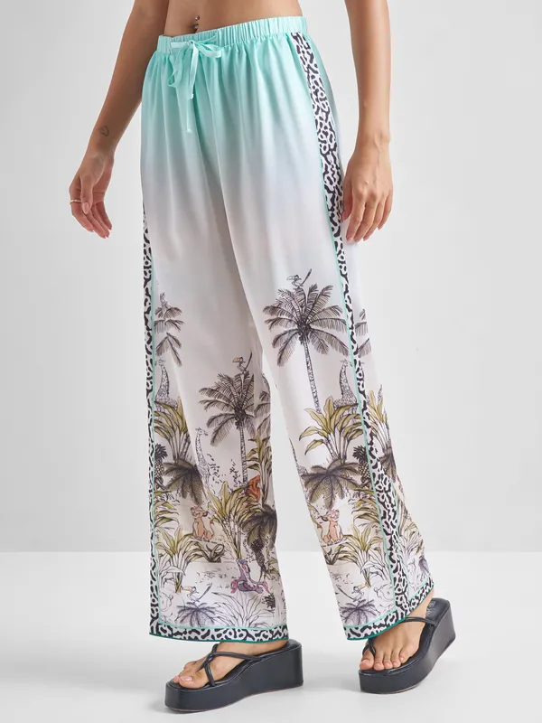 Disney By Tokyo Talkies Women Blue Lion King Shirt With Trouser