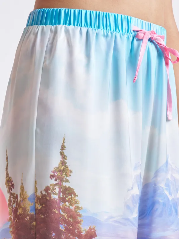 Disney By Tokyo Talkies Women Pink Mickey Mouse Shirt With Trouser