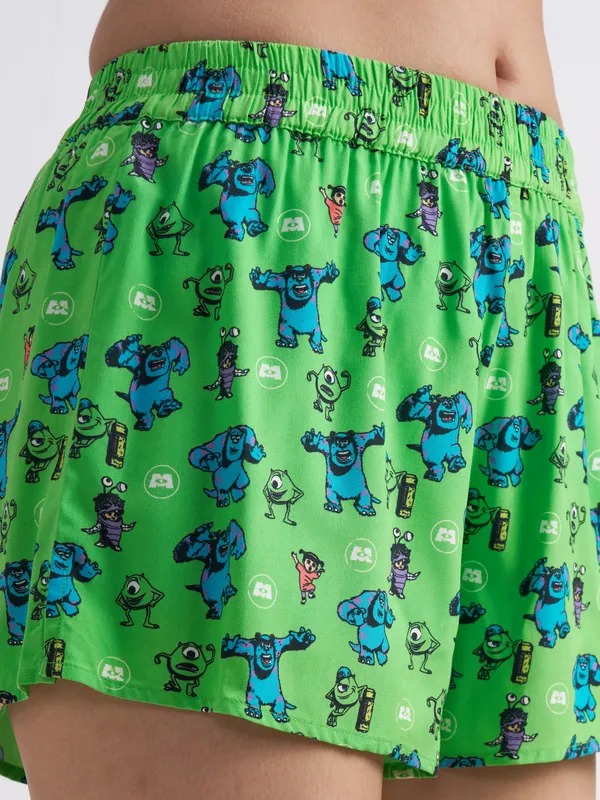 Disney By Tokyo Talkies Women Black Monster Inc. Top With Shorts Co-Ords