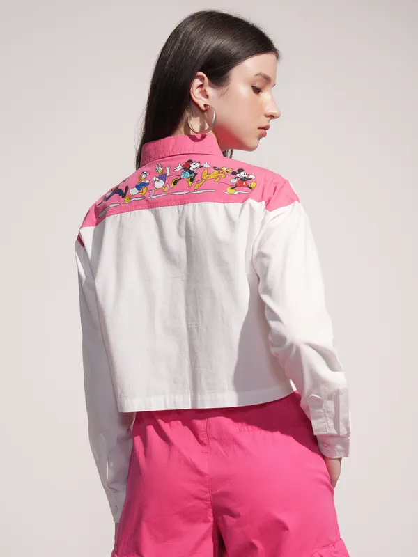 Mickey And Friends Women Printed Casual Shirt