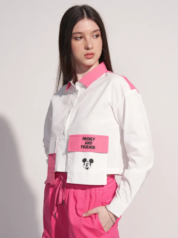 Mickey And Friends Women Printed Casual Shirt