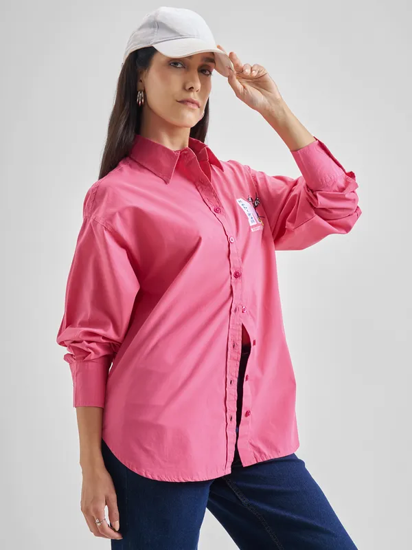 Mickey Mouse Women Printed Regular Fit Casual Shirt