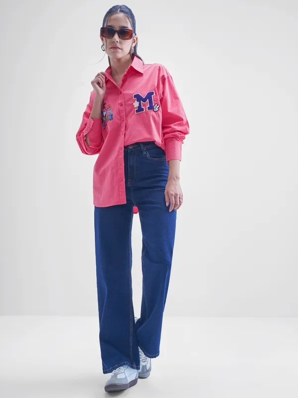 Mickey Mouse Women Printed Regular Fit casual shirts