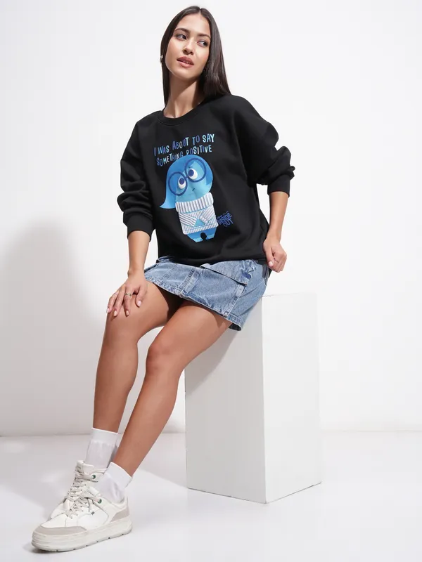 Inside Out Women Printed Sweatshirt