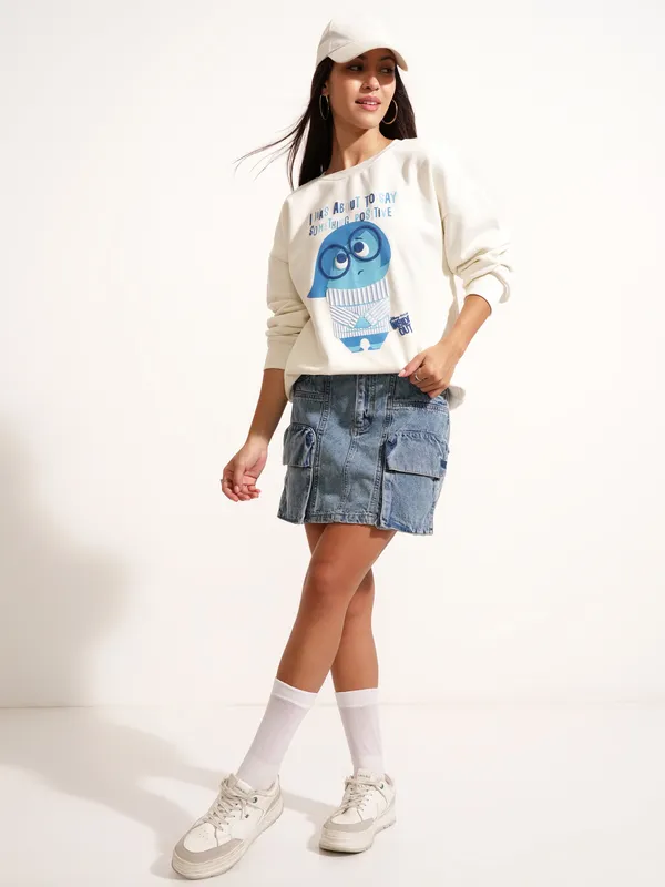 Inside Out Women Printed Sweatshirt